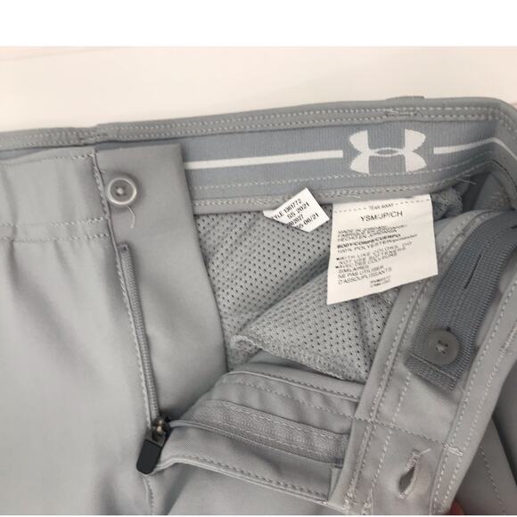 Under Armour Boys Gray Baseball Pants Adjustable Waist Youth Small - Picture 3 of 8